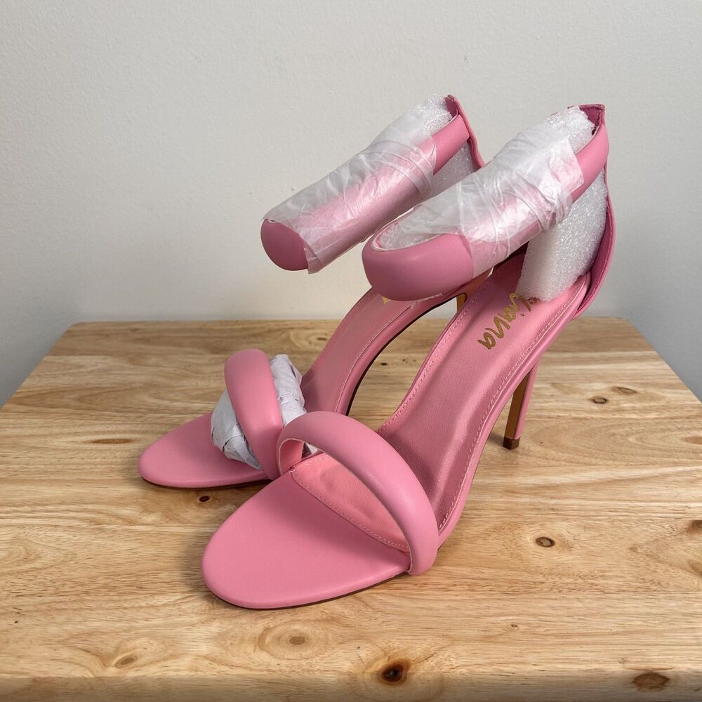 Liliana Blush Pink Open-Toe Stiletto Sandals